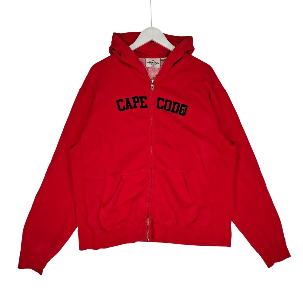 Cape Cod MA Red Zip Up Hoodie Sweatshirt XL Unisex Casual Graphic Tourist